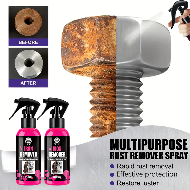 Metallic Spray Paint - All-Purpose Rust Remover Spray 1PC- 120ML,
