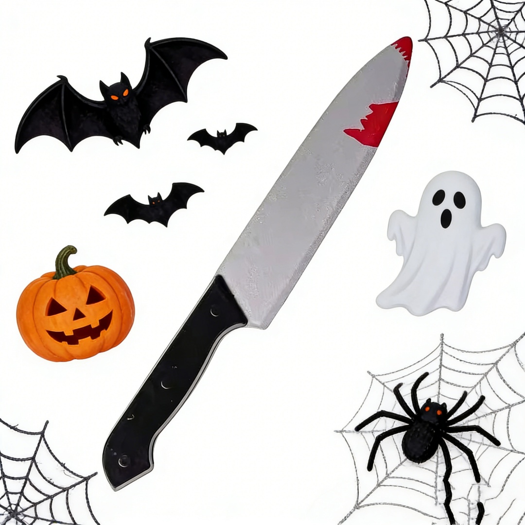 Cosplay Prop Knife - Bloody Knife 30cm Halloween Realistic Plastic