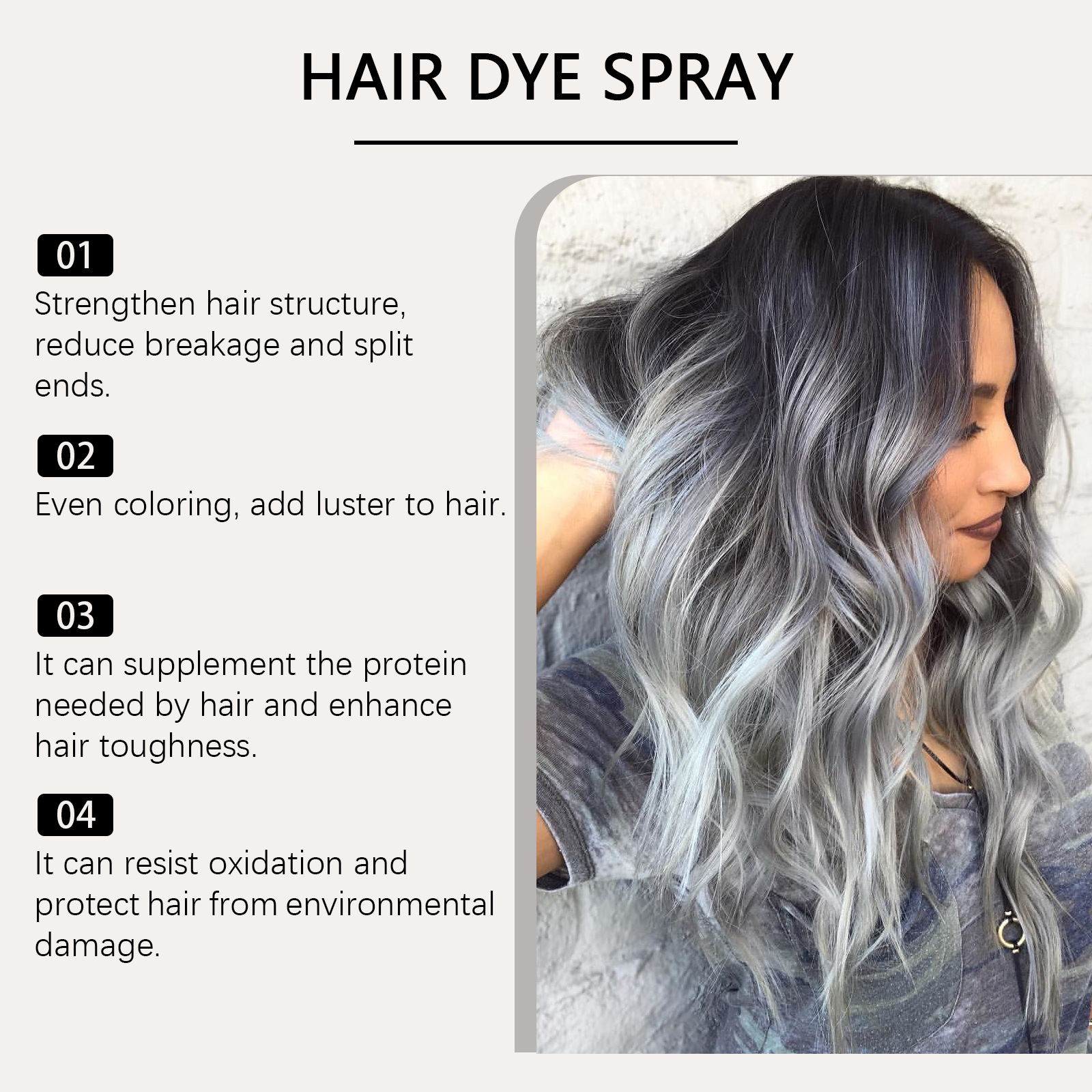 Temporary Hair Color Spray Sil - Hair Spray Color recension och pris