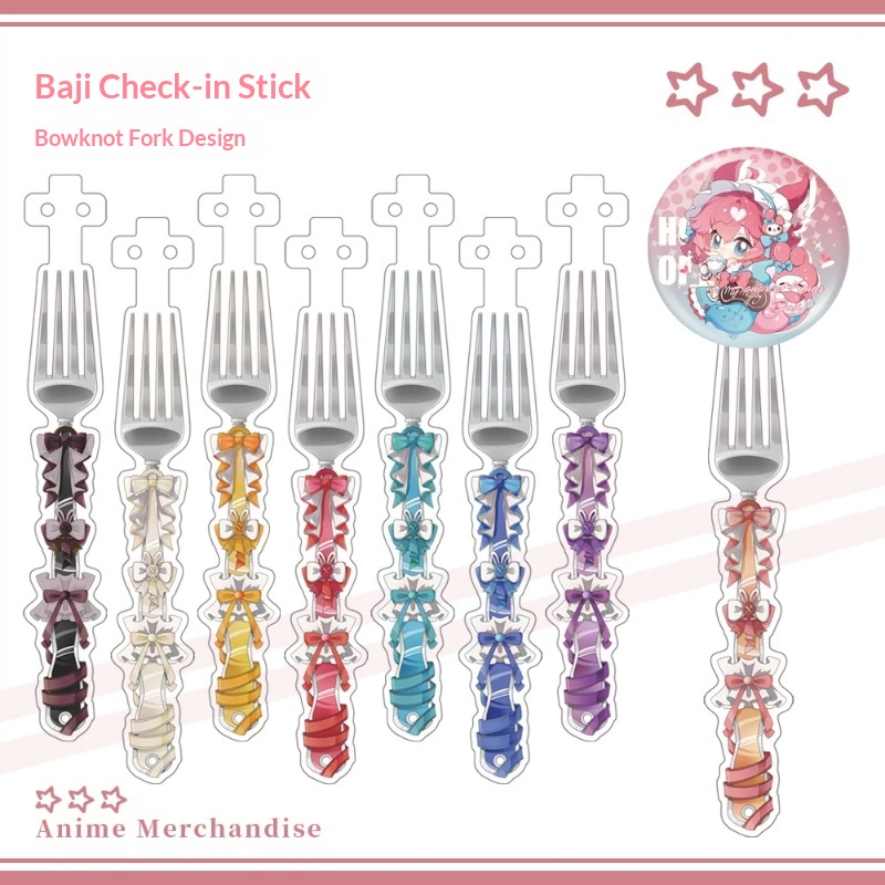 Anime Acrylic Bowknot Fork Sha - Cosplay Prop Display recension och pris