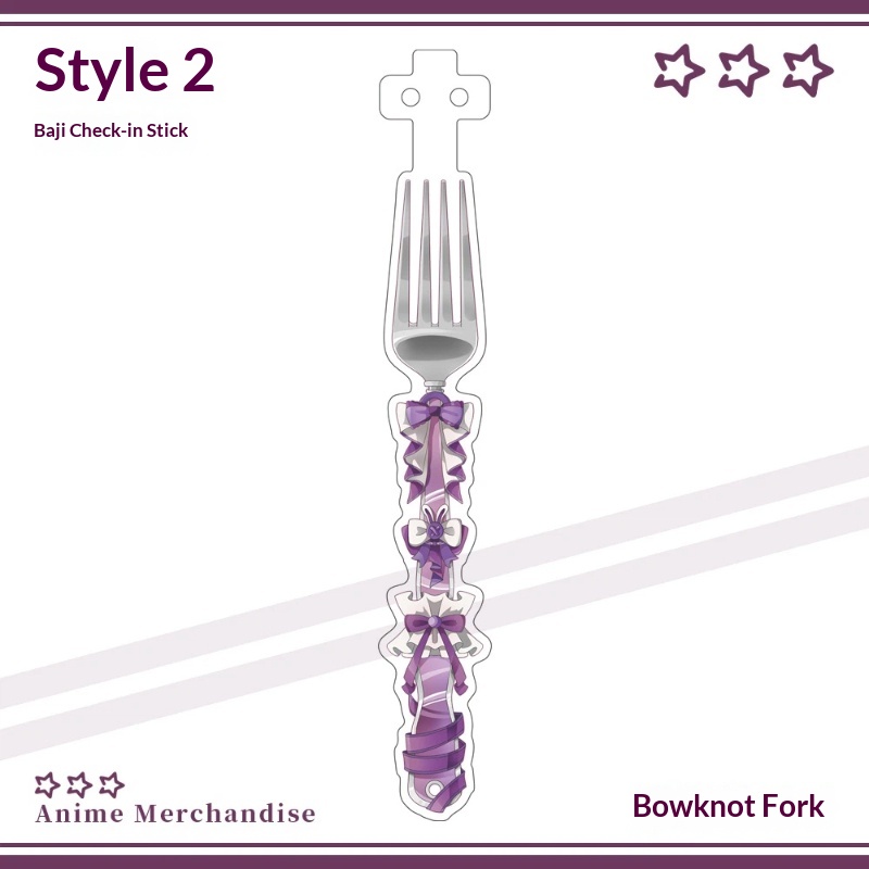 Anime Acrylic Bowknot Fork Sha - Cosplay Prop Display recension och pris