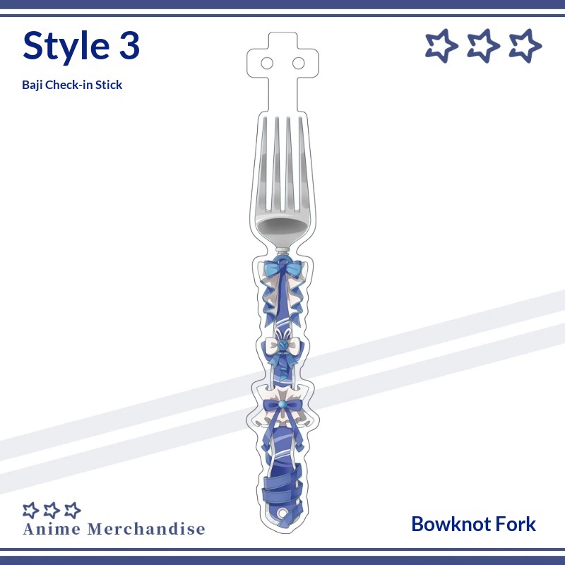 Anime Acrylic Bowknot Fork Sha - Cosplay Prop Display recension och pris