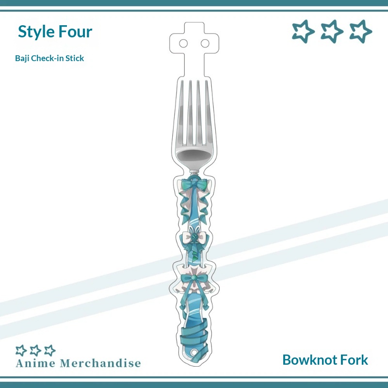 Anime Acrylic Bowknot Fork Sha - Cosplay Prop Display recension och pris