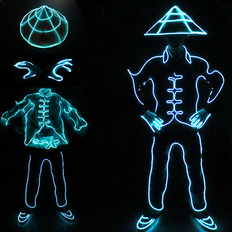 EL Wire LED Clothes Portable N - Cosplay Material For Prop recension och pris
