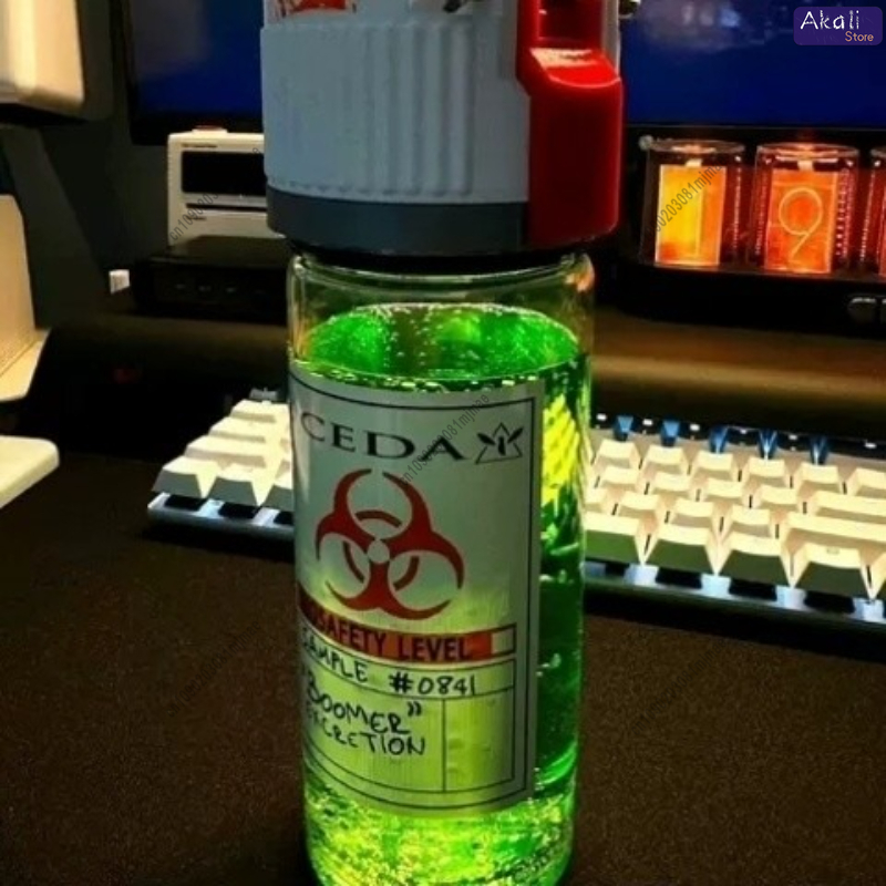 Green Bio Hazard Bottle Prop G - Cosplay Prop Display recension och pris