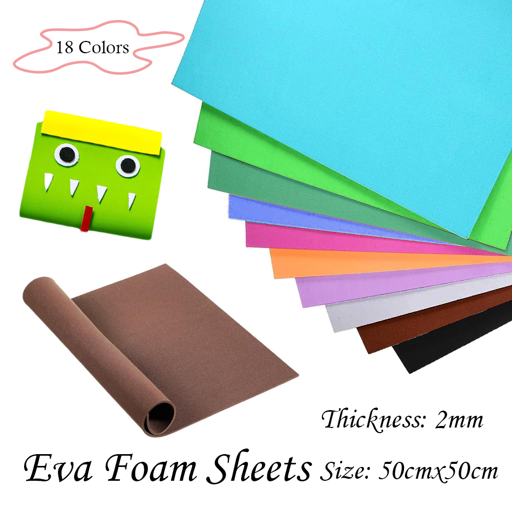 18 Colors 2mm Thick Colorful   - Craft Foam Roll recension och pris