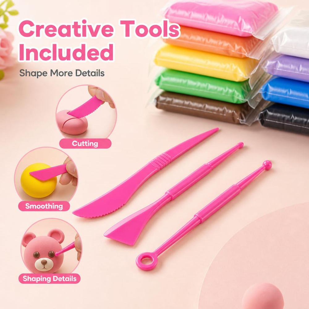 Air Dry Modeling Clay Kit Soft - Foam Clay Sculpt recension och pris