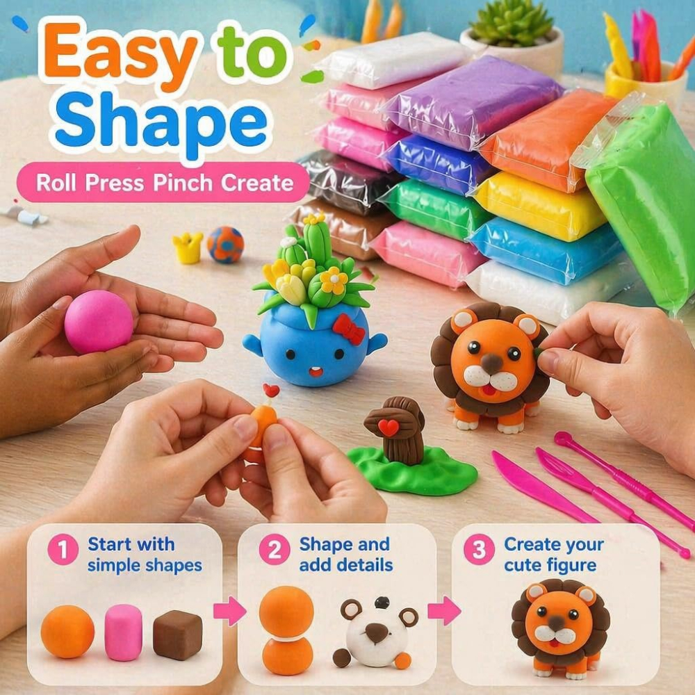 Air Dry Modeling Clay Kit Soft - Foam Clay Sculpt recension och pris