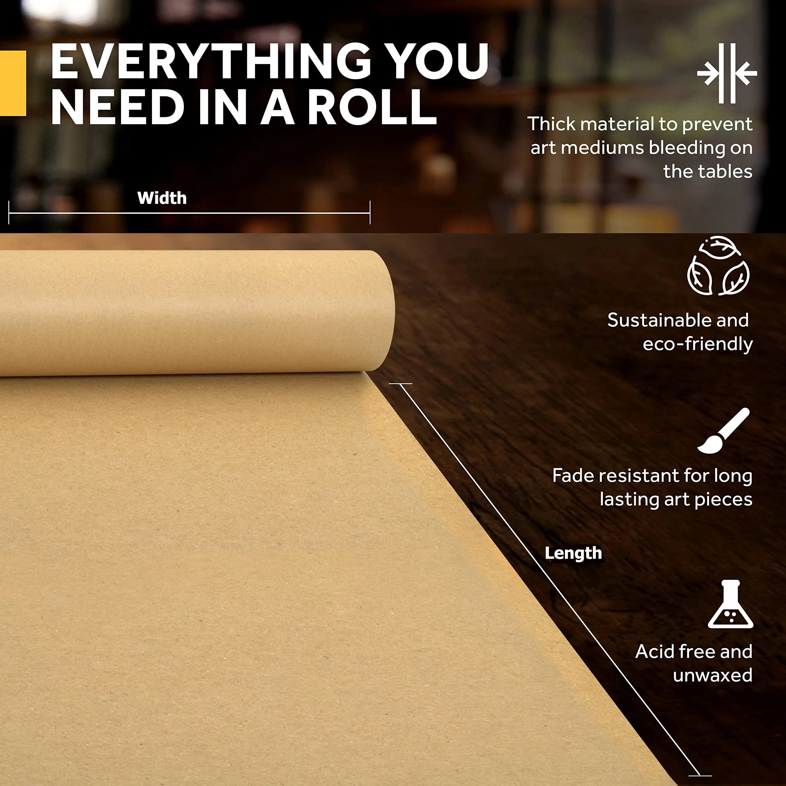 Kraft Paper Brown Ideal for Gi - Craft Foam Roll recension och pris