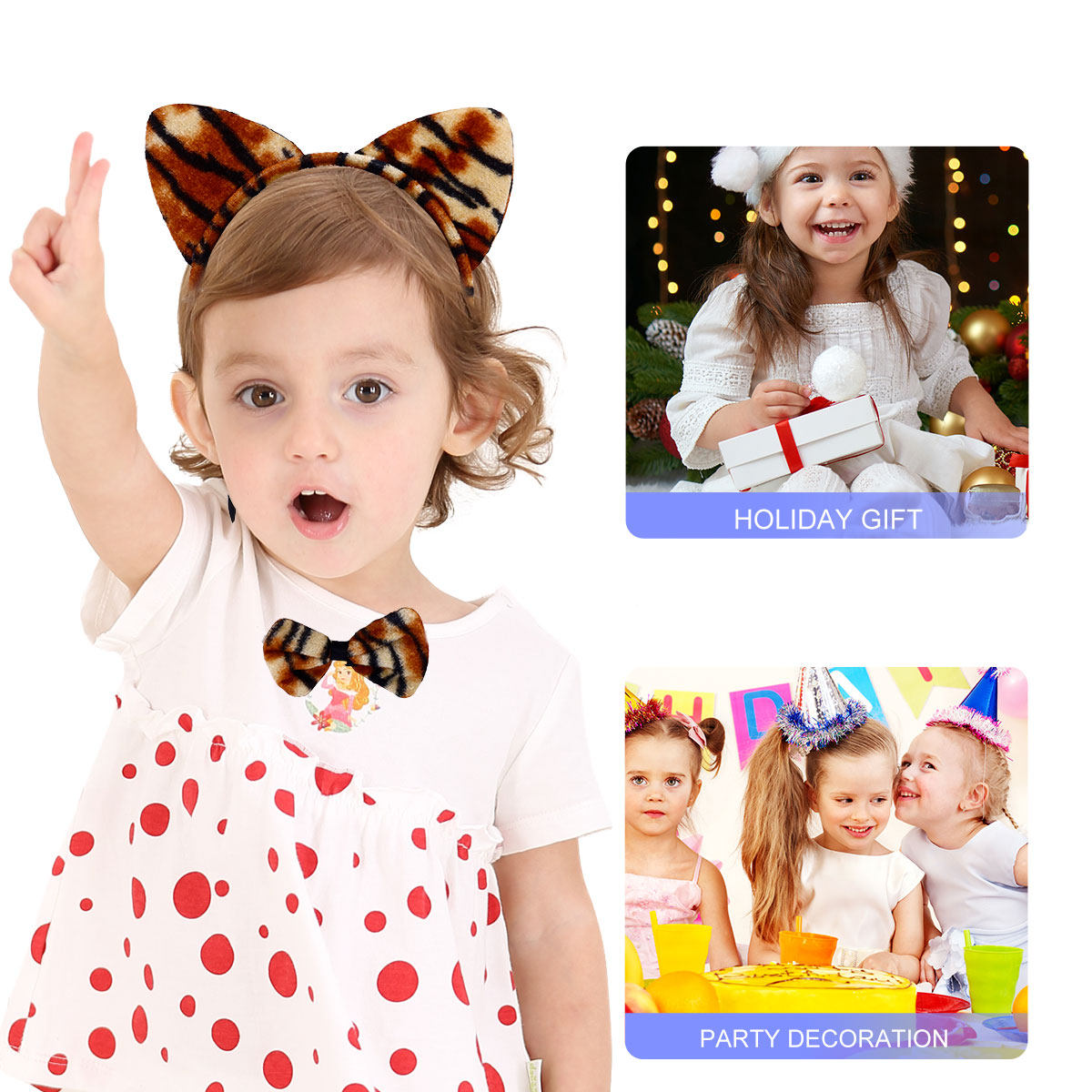 2Set Animal Ear Headband Bow T - Cosplay Material For Prop recension och pris