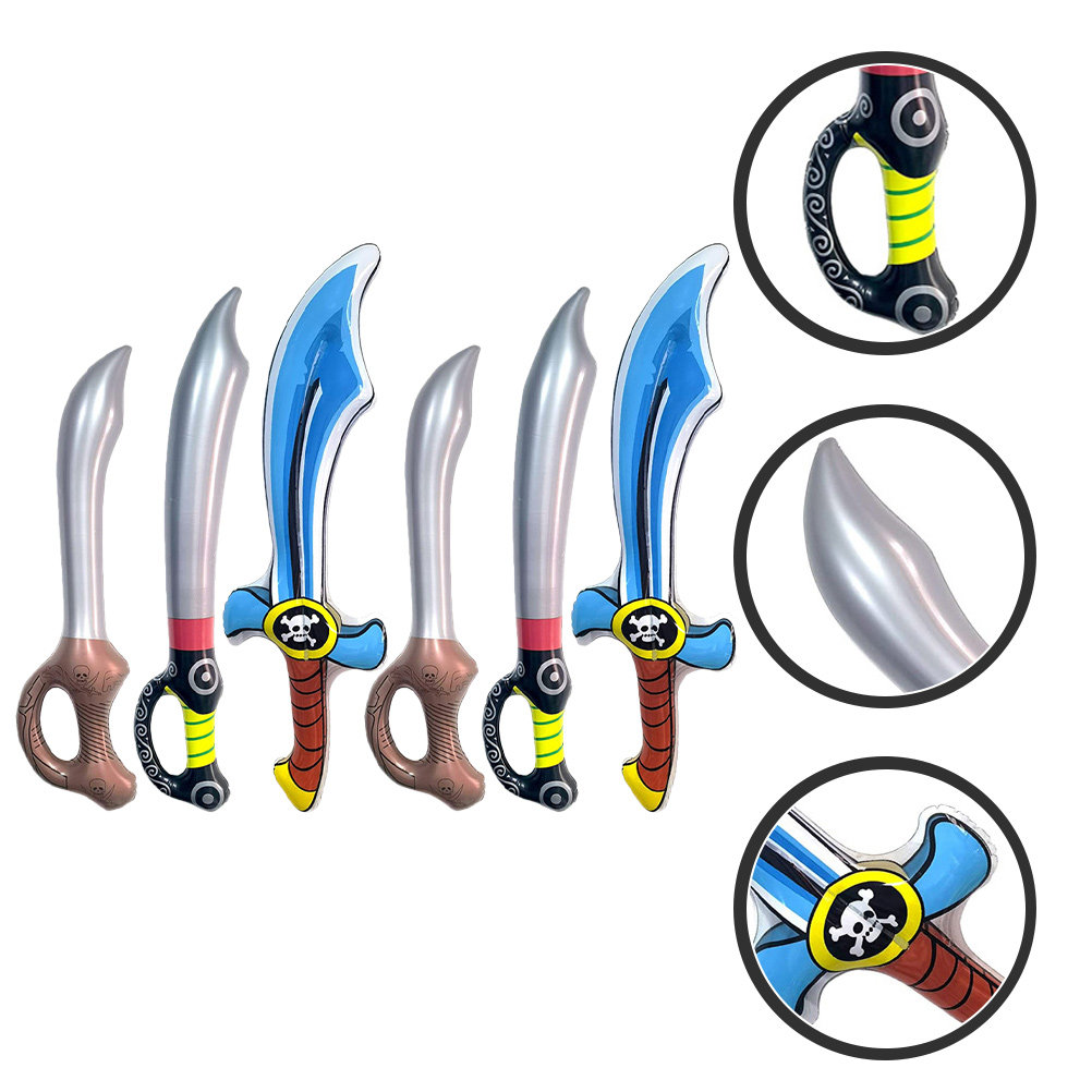 6Pcs Inflatable Pirate Swords  - Easy Cosplay Prop recension och pris
