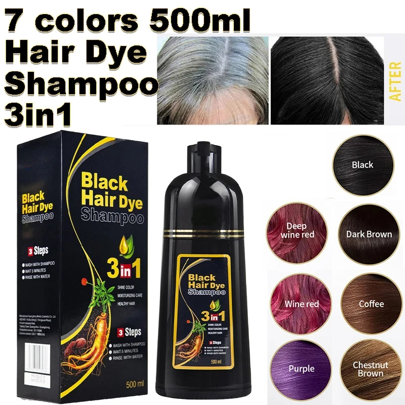 500ml Hair Color Dye Shampoo 3 - Hair Spray Color recension och pris