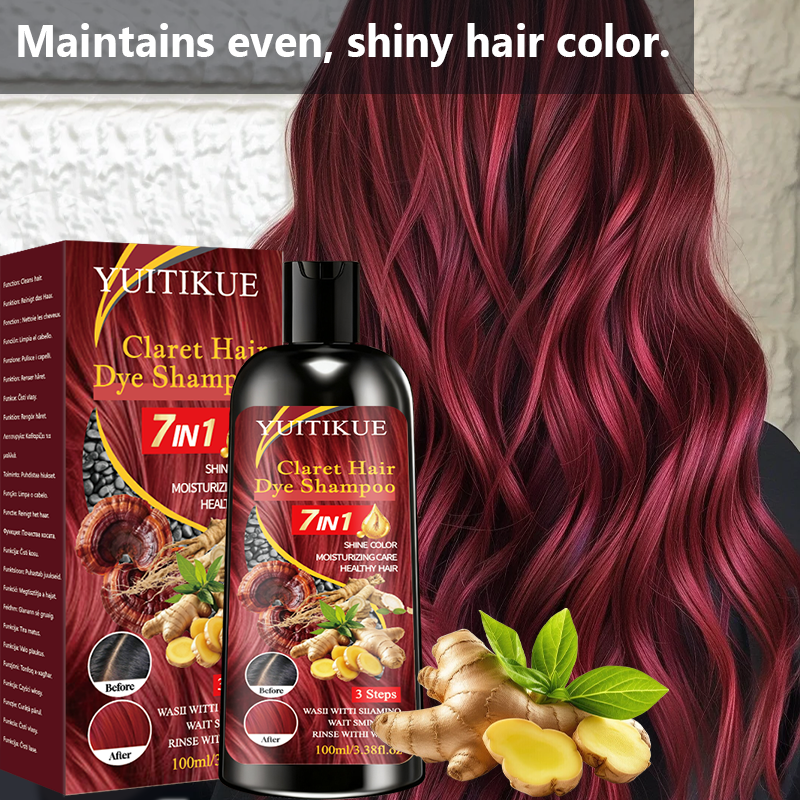 7 IN 1 Claret Hair Color Shamp - Hair Spray Color recension och pris