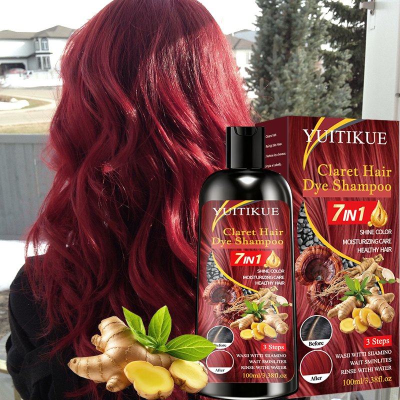 7 IN 1 Claret Hair Color Shamp - Hair Spray Color recension och pris