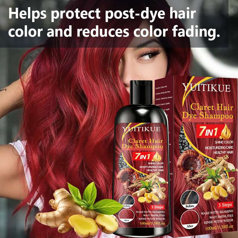 7 IN 1 Claret Hair Color Shamp - Hair Spray Color recension och pris